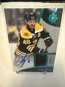 2015-16 Upper Deck Ultimate David Krejci Patch Auto 03/25 #18 - Picture 1 of 4