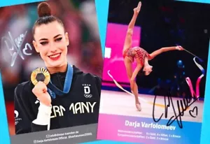 Darja Varfolomeev (2) 2 AK Bilder - Print Copys + Signierte SPORT - AK - Picture 1 of 1