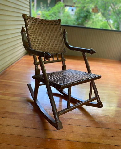 Antique George Hunzinger Rocking Chair 1870s Cover