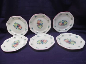 Avon Sweet Country Harvest Octagon 7 1/2 Inch Salad Plates Set of 6 - Picture 1 of 10