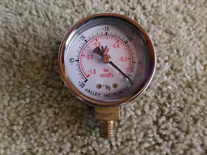 Vacuum Gauge, 0-30 HG, Valley Instruments, New - Picture 1 of 1