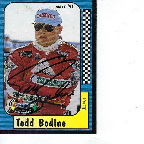 TODD BODINE SIGNED 1998 MAXX 10TH ANNIVERSARY RACING #105 - NASCAR - Image 1 of 1