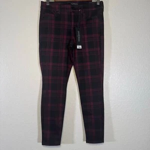Liverpool Los Angeles Madonna karierte Damenhose rot schwarz neu mit Etikett Größe 6/28 Petite - Bild 1 von 8