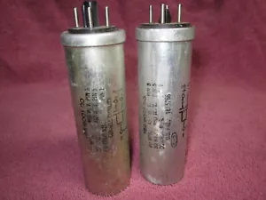 Lot 2pcs CDE Vintage Can Capacitor 60uF@450V 30uF@450V Octal Plug 184-9001-00 - Picture 1 of 3