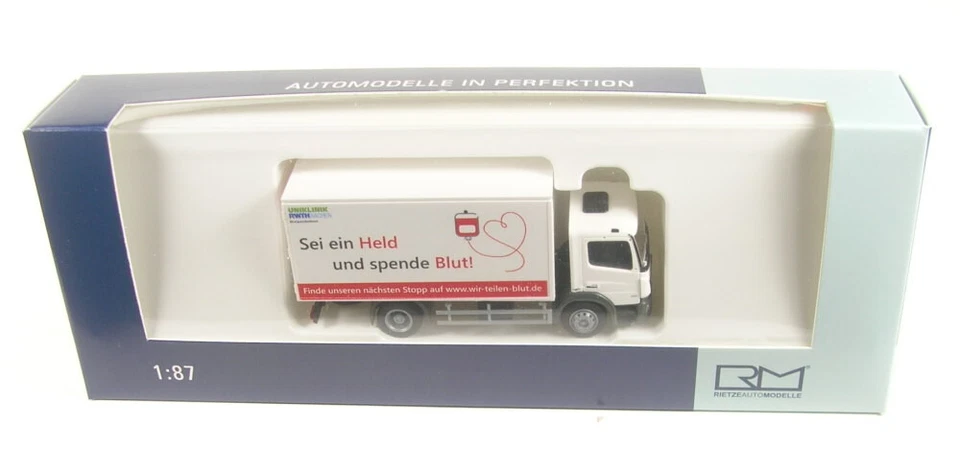 Mercedes-Benz Atego ´19 Donazione di sangue Aachen 1:87 Rietze - Immagine 1 di 1