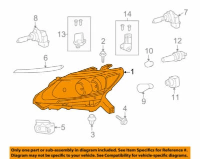 81130-75030 Toyota Unit assy, headlamp, rh 8113075030, New Genuine OEM Part - Image 1 of 3