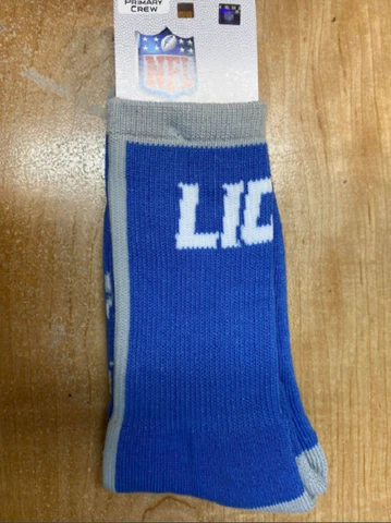 NFL BIG TIME PRIMARY CREW SOCKS, DETROIT LIONS Cover