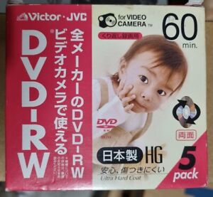 5 Pack New Dvd-rw Mini Camera DV HD HG Japan Camcorder 60 Min JVC Victor Sealed 