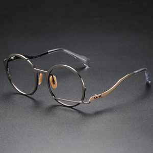 Monturas de gafas retro japonesas redondas irregulares hechas a mano MM-0033 - Imagen 1 de 20