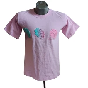 Vintage T-shirt SINGLE STITCH Medium HAWAII SEA SHELL PUFF PRINT T-shirt ONEITA - Picture 1 of 7