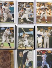 1994 Ted Williams baseball 9 card 500 club insert set and Roger Maris 9 card set
