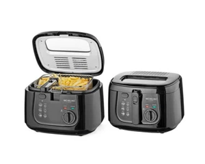 MICHELINO 2,5 L Fritteuse 1800 Watt Friteuse Deckel mit Sichtfenster schwarz NEU