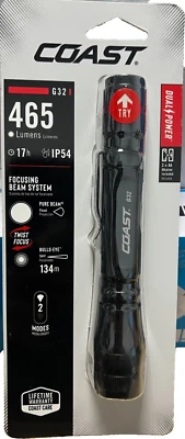 Светодиодный фонарик Coast 20484 G32 черный 465 лм - Изображение 1 из 3