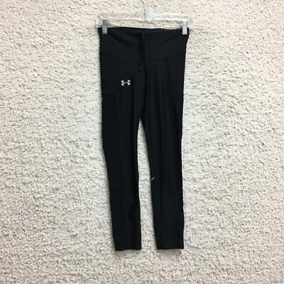 Under Armour Pants Small Adult Black Heatgear Compression Leggings Logo Womens S - Image 1 of 4