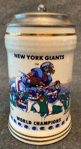 NFL NFC Vintage 1986 NY GIANTS World Champion Ceramic Stein Sign Antonio Zamudio