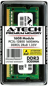 A-Tech 16GB DDR3 PC3L-12800S Laptop SODIMM DDR3L 1600 Memory RAM Stick Single 1x - Picture 1 of 4