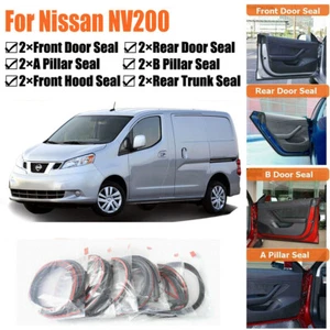 Door Rubber Seal Strips Weather Draft Wind Noise Reduction Kit For Nissan NV200 - Picture 1 of 12