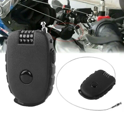 1/2x Lucchetto a Corda Compatto Lucchetto a Cavo Lucchetto a Combinazione con Fune Estensibile - Immagine 1 di 4