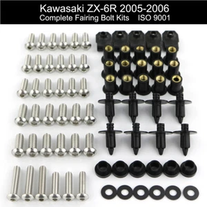 Kit completo de tornillos de carenado tuercas apto para Kawasaki ZX-6R 2005-2006 ZX6R - Imagen 1 de 10