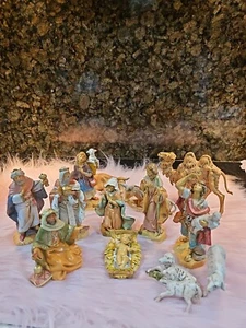 Juego de 14 estatuillas vintage de belén Fontanini hechas en Italia años 90 - Imagen 1 de 14