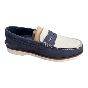 Sperry Autentico Originale Penny Mocassino Uomo 7 Scarpe da Barca Blu Scamosciato Multi $110 - Foto 1 di 9