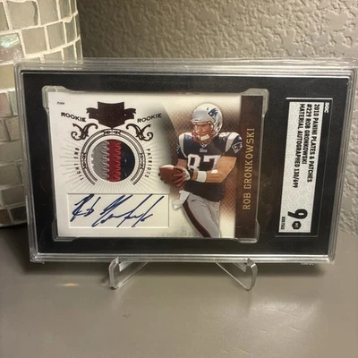 2010 Rob Gronkowski Panini Plates and Patches #229 Auto Patch /699 Patriots - Image 1 of 4