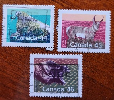 Canada Scott#1171,72,72a - 1989-1990 -Mammal Definitive -USED - Image 1 of 2
