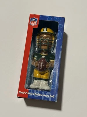 NFL Q.B. Muñeca Bobblehead Pintada a Mano Club Brett Favre Green Bay Packers Nueva en Caja Foto 1 de 4