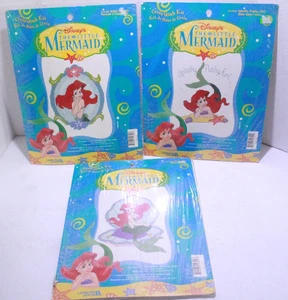 Lot of 3 Disney The Little Mermaid Counted Cross Stitch Kit Leisure Art New - Picture 1 of 8