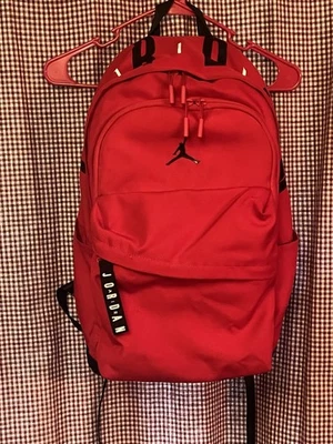 Nike Air Jordan Backpack, Red And Black, Many Pockets, Laptop Pouch - Image 1 of 4