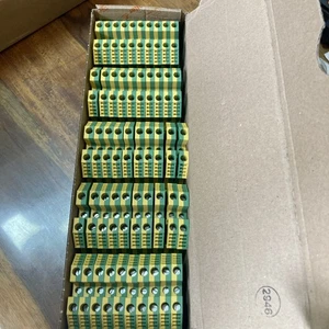50x Weidmüller WPE 6 morsettiere blocchi di terra 20-8 AWG verde/giallo  - Foto 1 di 6