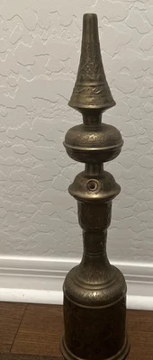 Rare Vintage Early Himalayan or India Copper alloy vase or Hookah base Islamique - Image 1 of 4