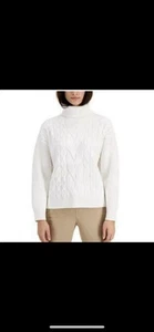 Alfani White Turtle Neck Sweater Size Petite Medium - Picture 1 of 7