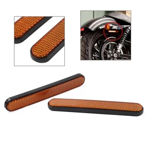 2Pcs Universal Front Rear Fork Leg Reflective Reflector Sticker Fit For Harley - Picture 1 of 11