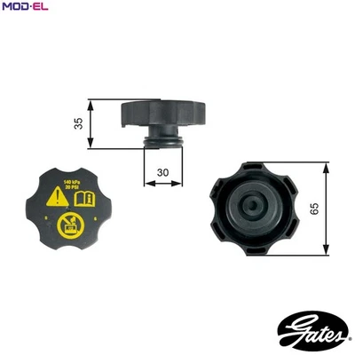 CAP COOLANT TANK RC249 FOR CADILLAC ESCALADE/SUV/Crew/Cab/Pickup XTS SRX XT5 9-5 - Image 1 of 4