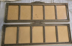 2 marcos de fotos antiguos victorianos Art Nouveau de 4 secciones 22 X 7 para 4 X 6 - Imagen 1 de 5