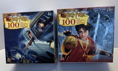 Harry Potter 100 piece puzzles BOTH COMPLETE 2002 Mattel Inc - Image 1 of 2