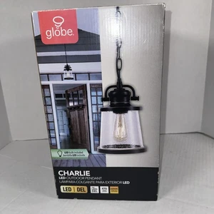 Globe Electric Charlie 1-Light Oil Rubbed Bronze Outdoor Hanging Pendant 44231 - Picture 1 of 6