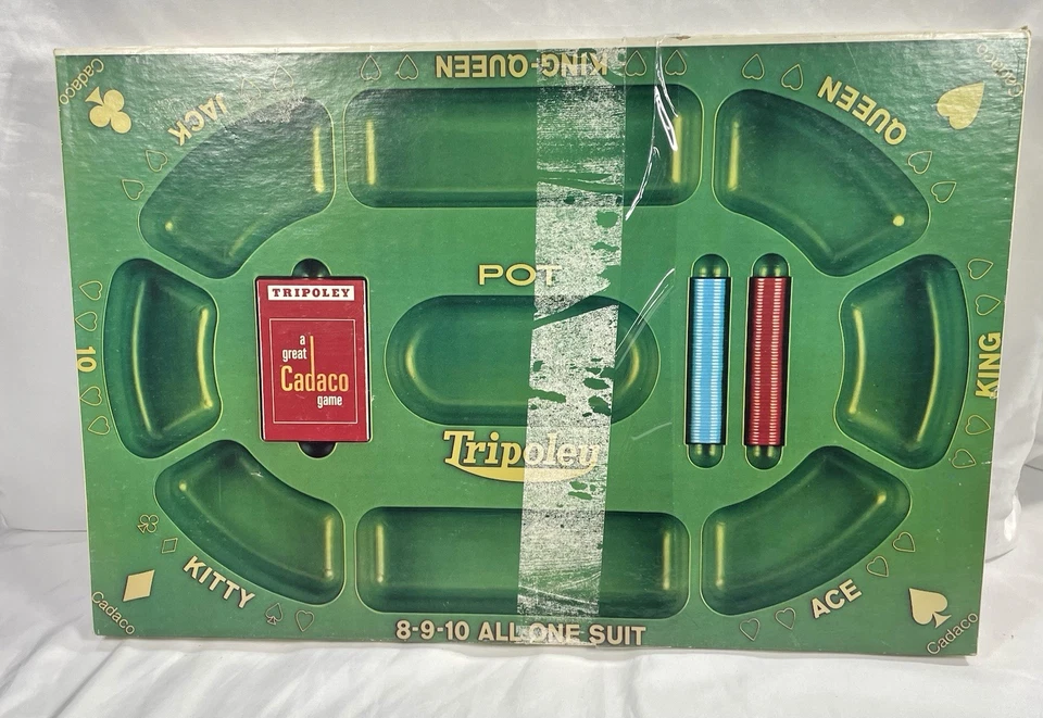 Tarjetas fichas originales completas vintage 1960 Cadaco Tripoley edición especial #300 Foto 1 de 4