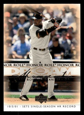 2002 UPPER DECK HONOR ROLL BARRY BONDS 54 MINT BASEBALL SAN FRANCISCO GIANTS - Image 1 of 2