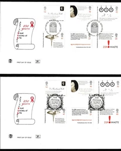 2004 ROYAL SOCIETY OF ARTS STUART FDC's MIT VERSCHIEDENEN SPEZIELLEN HANDSTEMPELN. - Bild 1 von 3
