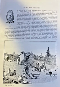1887 Southwest Life Among the Apache Mangas Bonito Chiricahua Geronimo - Picture 1 of 6