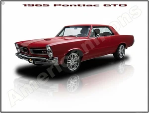 1965 Pontiac GTO New Metal Sign: Pristine Restoration - Red & Chrome Beauty! - Picture 1 of 1