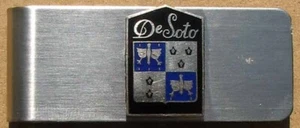 NOS DESOTO CLOISONNE' ADVERTISING MONEY CLIP #AA849 - Imagen 1 de 3
