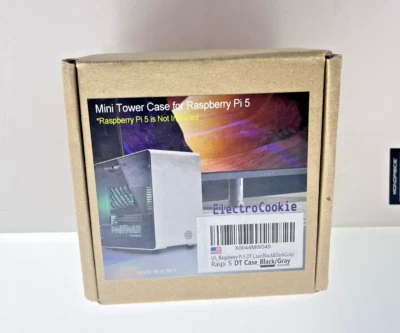 Electrocookie Raspberry Pi5 Case Aluminum Mini Tower Case With Cooling Fan Color - Image 1 of 3
