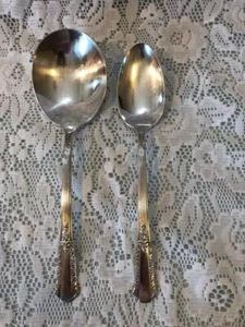 ROGERS Silverplate TREASURE 1940 SERVING PCS Casserole & Server Spoon - Picture 1 of 1