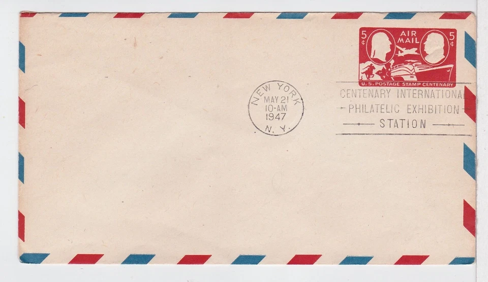 TurtlesTradingPost- Airmail Stamp Centenary 1947 FDC #UC17 - Image 1 of 1