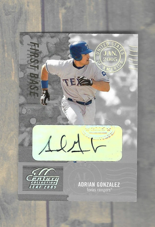 ADRIAN GONZALEZ 2004 DONRUSS LEAF CENTURY SP AUTOGRAPH AUTO CARD #'D 044/250 MLB - Image 1 of 2