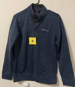 Maglione uomo Eddie Bauer in pile con placche a scatto taglia S - Foto 1 di 3