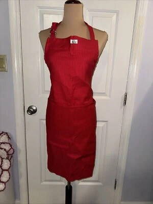 Полностью одетый фартук 100% хлопок красный унисекс один размер подходит большинству - Изображение 1 из 4